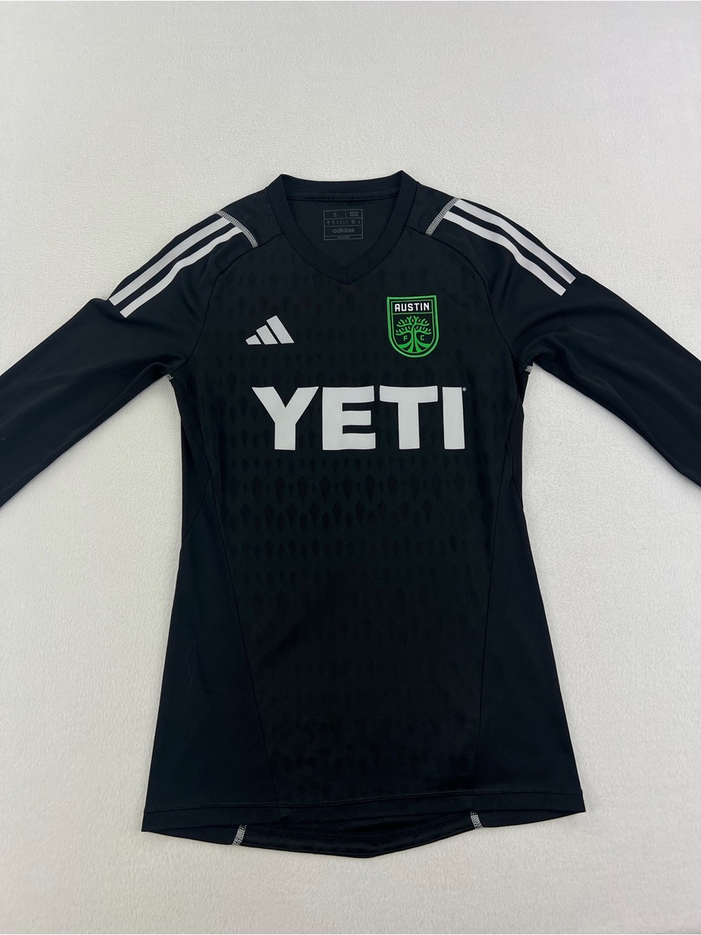 Adidas Austin FC 2023 Goalkeeper Black Jersey Long Sleeve Slim Fit Men Sz S